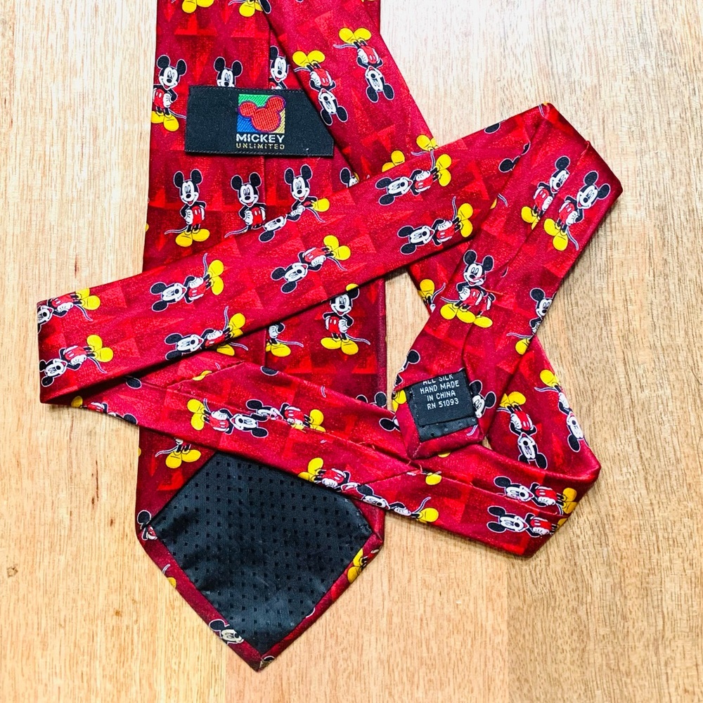 Disney Mickey Necktie Unlimited Mickey Mouse Tie Ruby Red